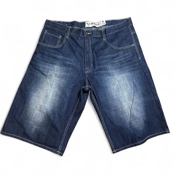 Avirex Men's Blue and‎ Green Shorts - Picture 2 of 8